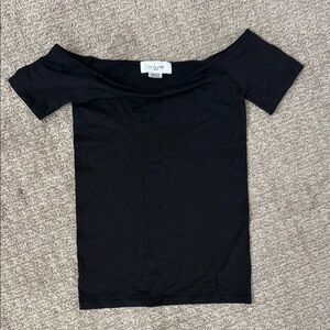 NWT CJLA Black Off-Shoulder Fitted Tee